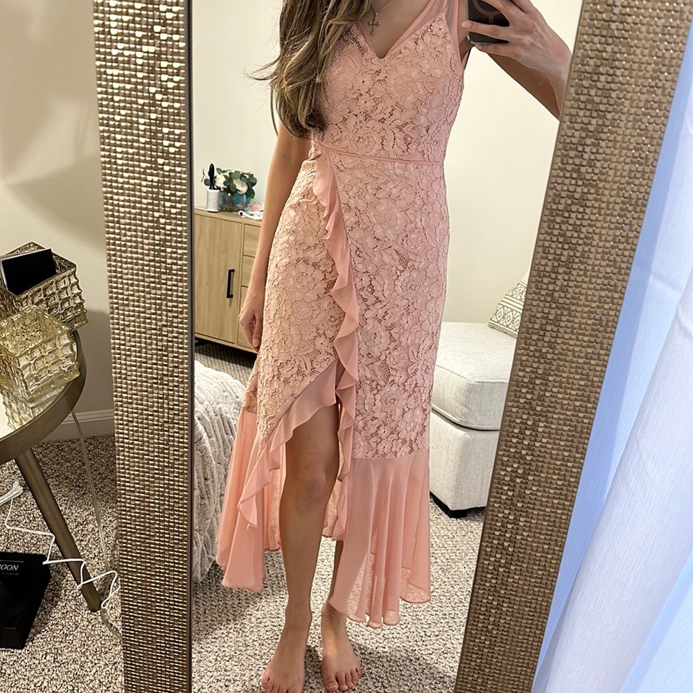 Baby Pink Lace Dress!! Worn ONCE!